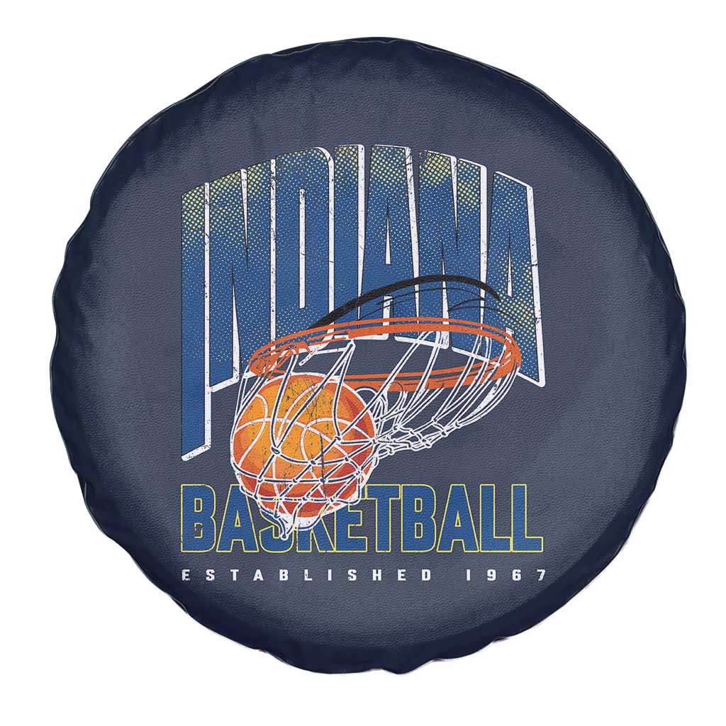 Indiana Basketball Throwback Spare Tire Cover Retro Hoop Graphic for IN Fans Since 1967 TS02 Print Your Wear