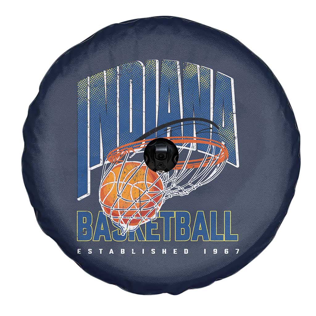 Indiana Basketball Throwback Spare Tire Cover Retro Hoop Graphic for IN Fans Since 1967 TS02 Print Your Wear