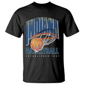 Indiana Basketball Throwback T Shirt Retro Hoop Graphic for IN Fans Since 1967 TS02 Black Print Your Wear