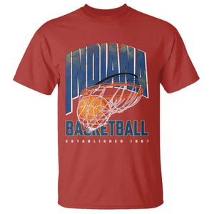 Indiana Basketball Throwback T Shirt Retro Hoop Graphic for IN Fans Since 1967 TS02 Red Print Your Wear