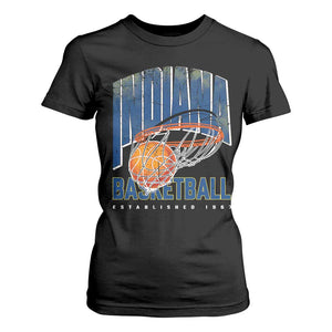 Indiana Basketball Throwback T Shirt For Women Retro Hoop Graphic for IN Fans Since 1967 TS02 Black Print Your Wear