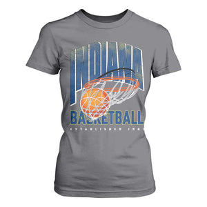 Indiana Basketball Throwback T Shirt For Women Retro Hoop Graphic for IN Fans Since 1967 TS02 Charcoal Print Your Wear