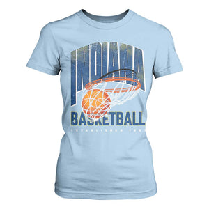 Indiana Basketball Throwback T Shirt For Women Retro Hoop Graphic for IN Fans Since 1967 TS02 Light Blue Print Your Wear