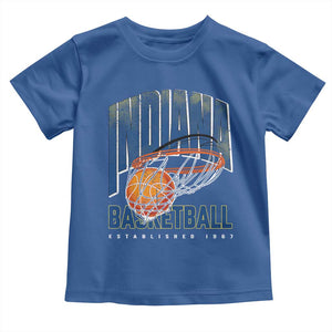 Indiana Basketball Throwback Toddler T Shirt Retro Hoop Graphic for IN Fans Since 1967 TS02 Royal Blue Print Your Wear