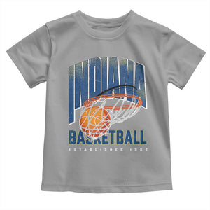 Indiana Basketball Throwback Toddler T Shirt Retro Hoop Graphic for IN Fans Since 1967 TS02 Sport Gray Print Your Wear