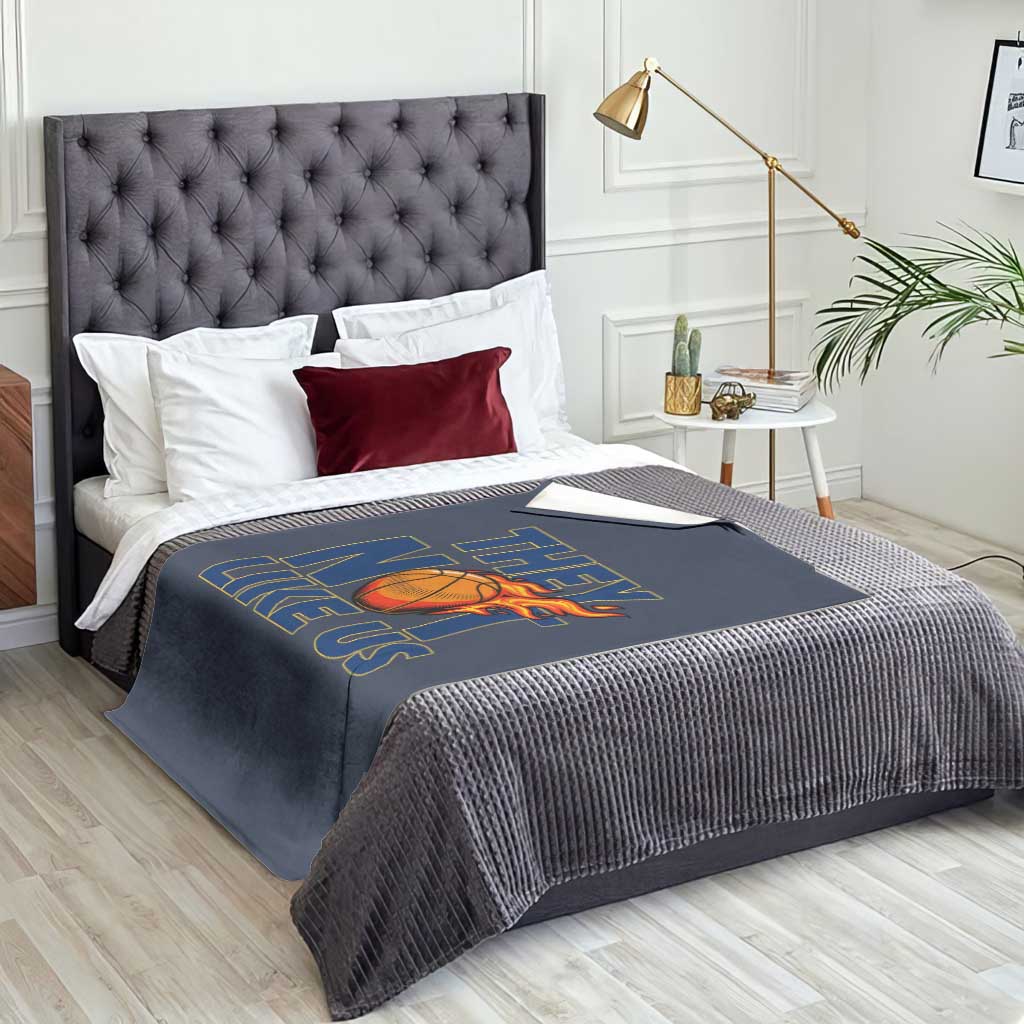 They Not Like Us Basketball Throw Blanket Fierce Flame Ball Graphic for Hooops Fans TS02 Print Your Wear