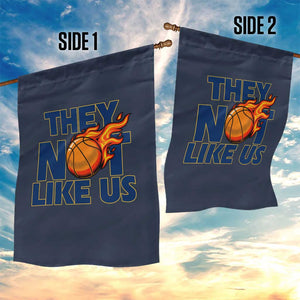 They Not Like Us Basketball Garden Flag Fierce Flame Ball Graphic for Hooops Fans TS02 Print Your Wear