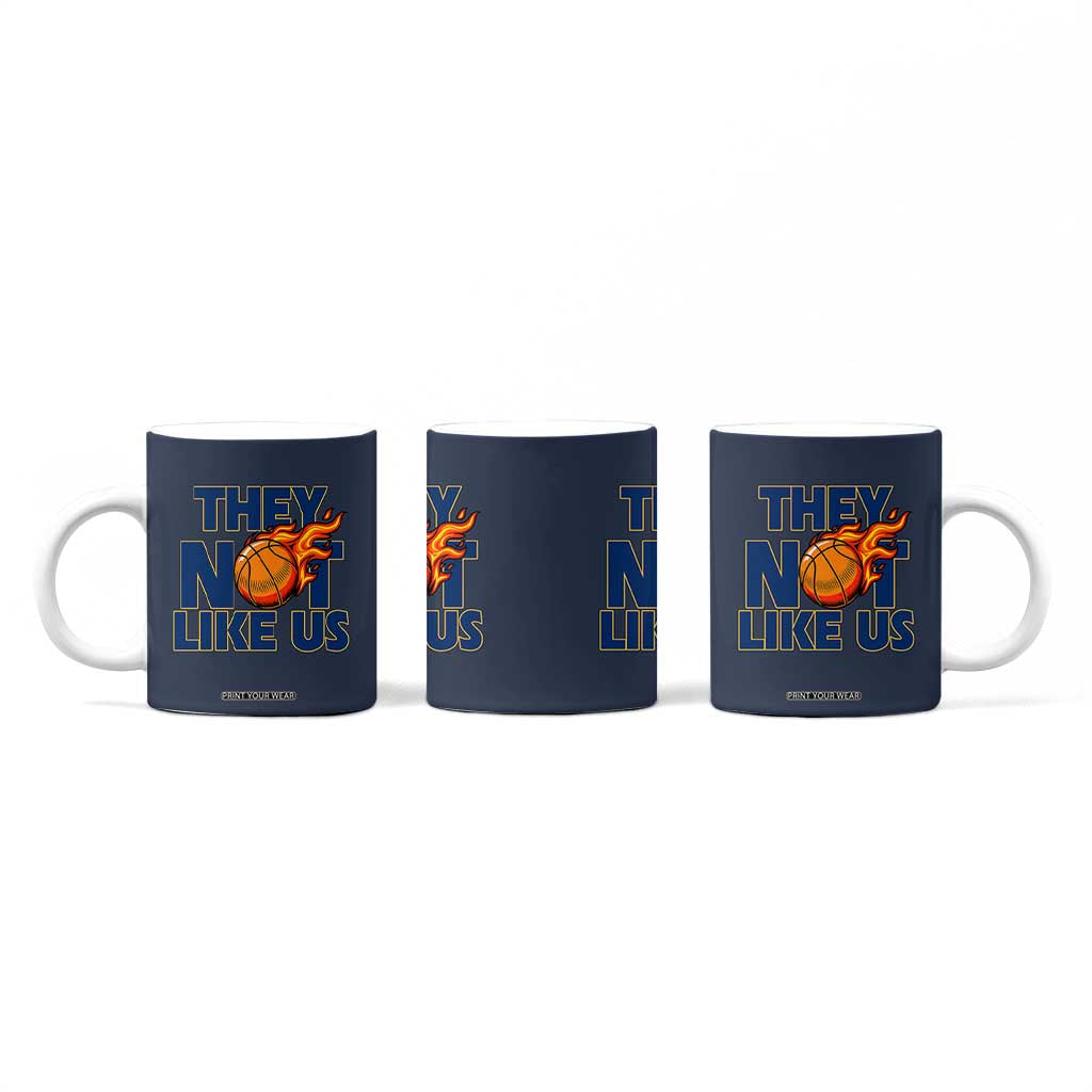 They Not Like Us Basketball Coffee Mug Fierce Flame Ball Graphic for Hooops Fans TS02 Print Your Wear