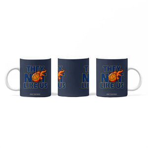 They Not Like Us Basketball Coffee Mug Fierce Flame Ball Graphic for Hooops Fans TS02 Print Your Wear