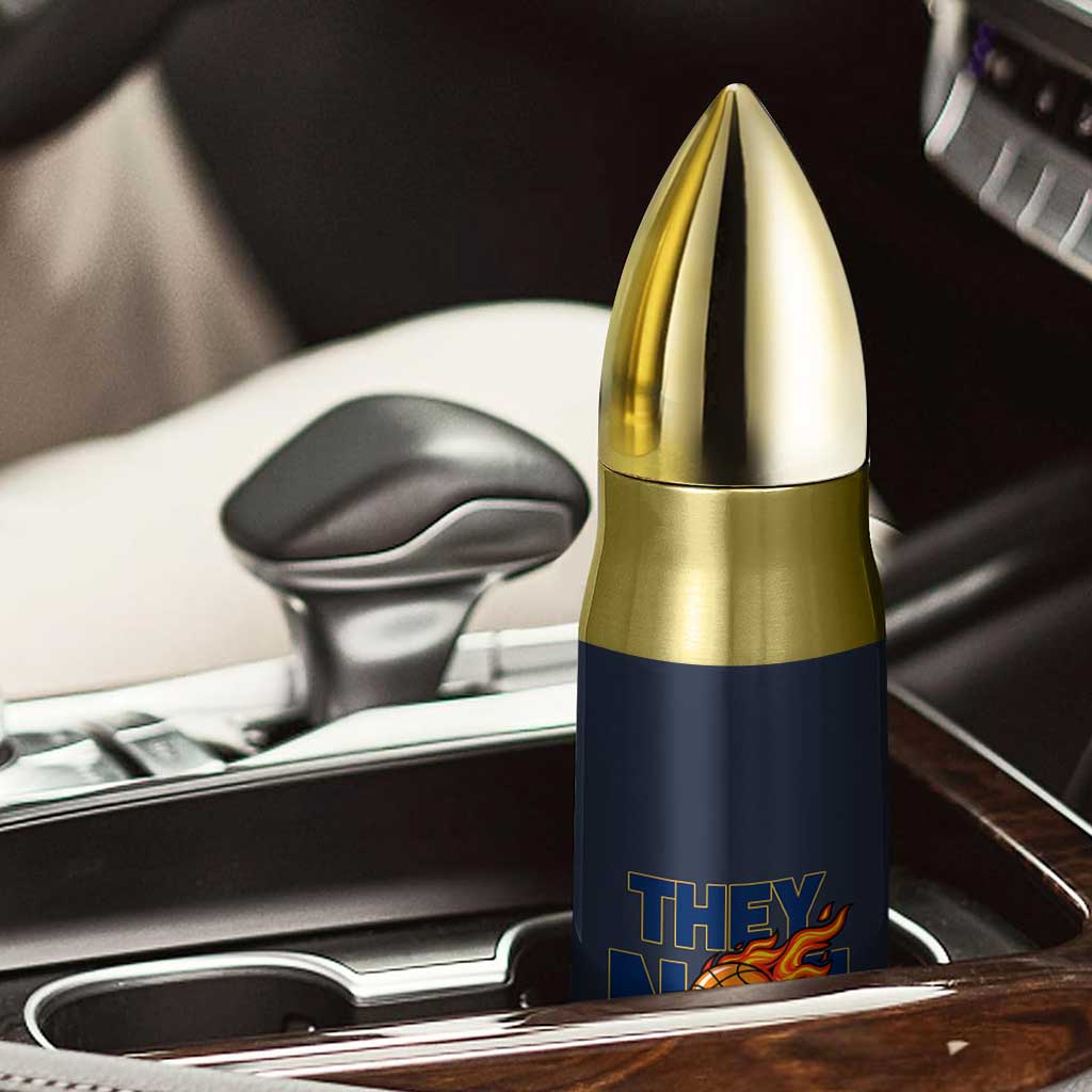 They Not Like Us Basketball Bullet Tumbler Fierce Flame Ball Graphic for Hooops Fans TS02 Print Your Wear