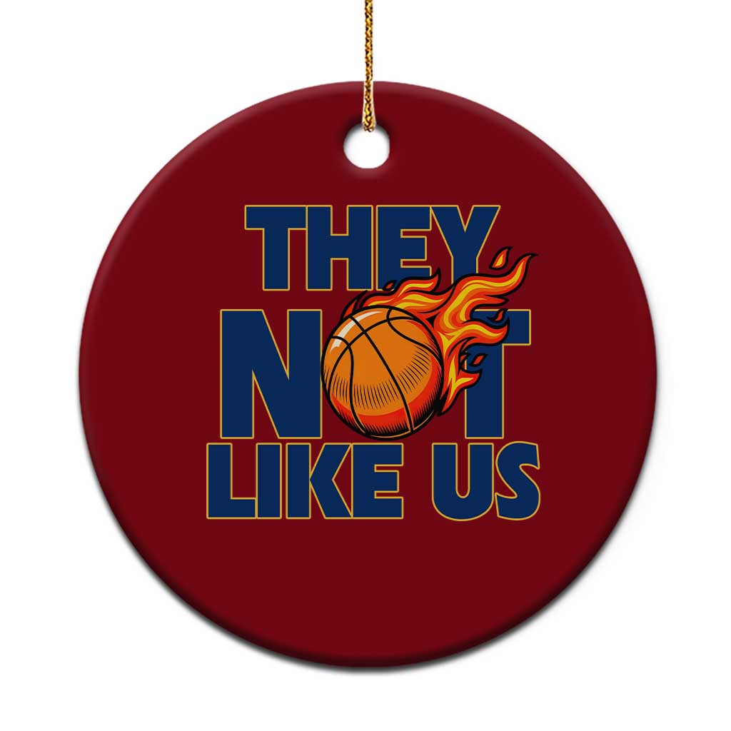 They Not Like Us Basketball Ceramic Ornament Fierce Flame Ball Graphic for Hooops Fans TS02 1pc Red Print Your Wear