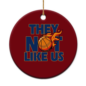 They Not Like Us Basketball Ceramic Ornament Fierce Flame Ball Graphic for Hooops Fans TS02 1pc Red Print Your Wear