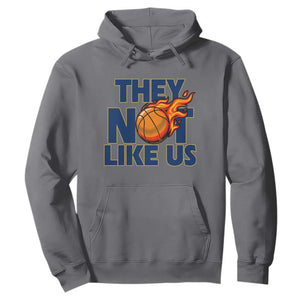 They Not Like Us Basketball Hoodie Fierce Flame Ball Graphic for Hooops Fans TS02 Charcoal Print Your Wear
