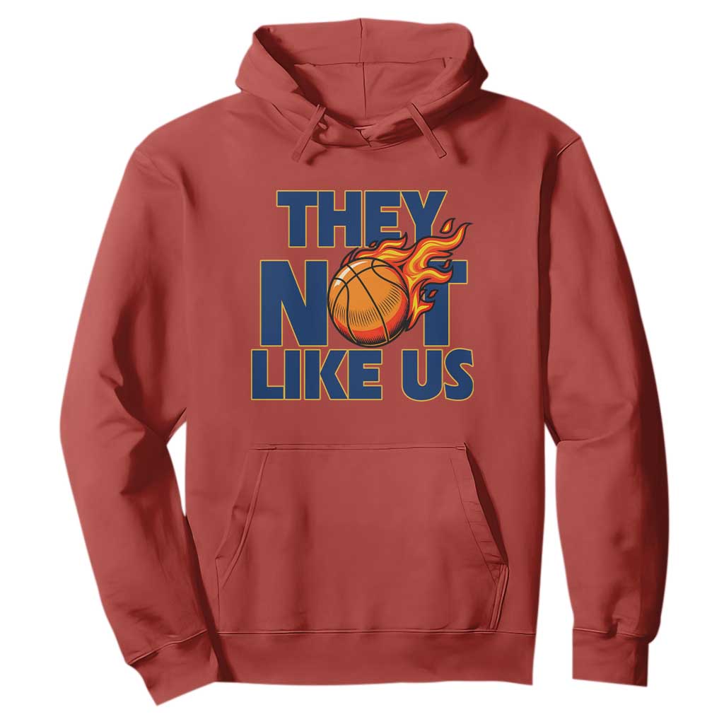 They Not Like Us Basketball Hoodie Fierce Flame Ball Graphic for Hooops Fans TS02 Red Print Your Wear