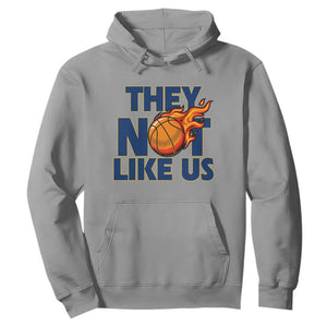 They Not Like Us Basketball Hoodie Fierce Flame Ball Graphic for Hooops Fans TS02 Sport Gray Print Your Wear