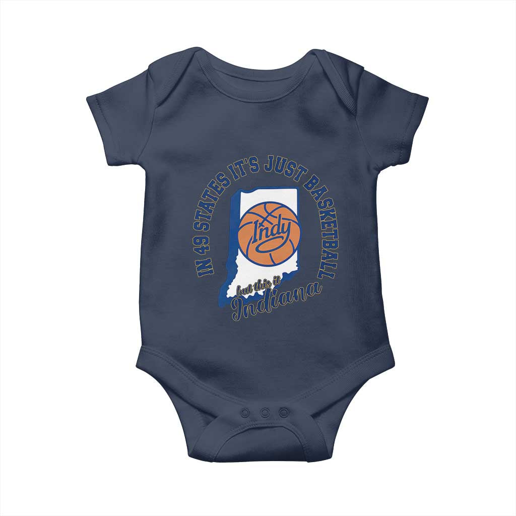 But This Is Indiana Basketball Baby Onesie Indy Hoops Pride Sport Lover TS02 Navy Print Your Wear