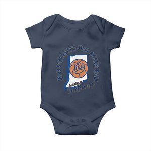 But This Is Indiana Basketball Baby Onesie Indy Hoops Pride Sport Lover TS02 Navy Print Your Wear