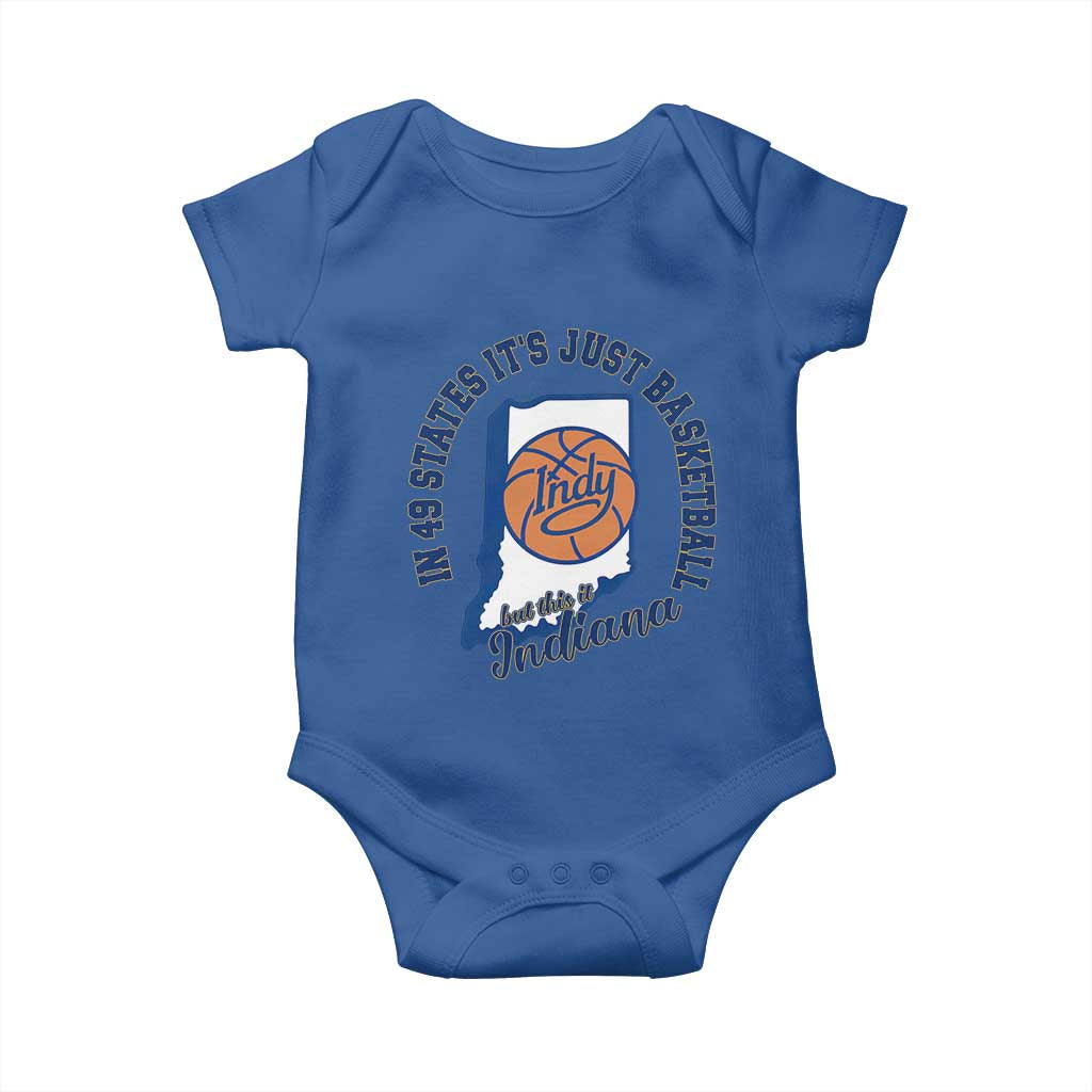 But This Is Indiana Basketball Baby Onesie Indy Hoops Pride Sport Lover TS02 Royal Blue Print Your Wear