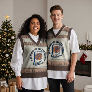 But This Is Indiana Basketball V-Neck Knit Sweater Vest Indy Hoops Pride Sport Lover TS02 Mocha Mousse Print Your Wear