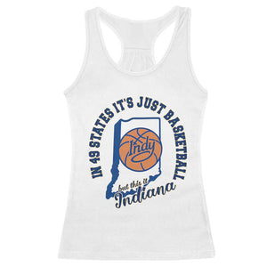 But This Is Indiana Basketball Racerback Tank Top Indy Hoops Pride Sport Lover TS02 White Print Your Wear