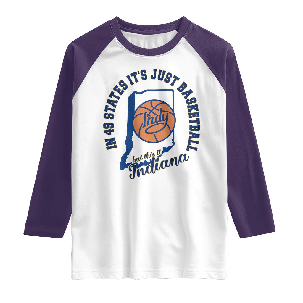 But This Is Indiana Basketball Raglan Shirt Indy Hoops Pride Sport Lover TS02 White Purple Print Your Wear