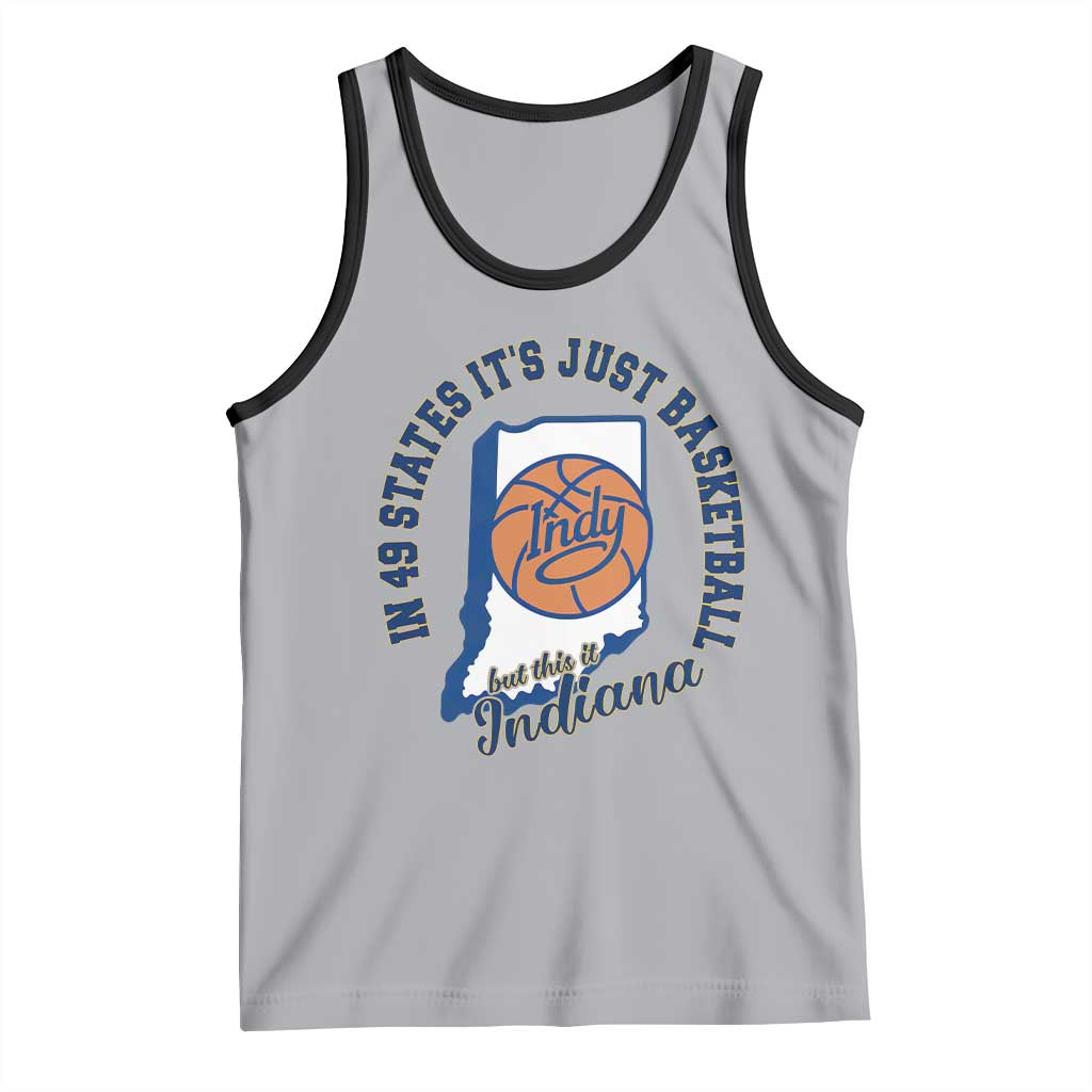 But This Is Indiana Basketball Tank Top Indy Hoops Pride Sport Lover TS02 Athletic Heather Black Print Your Wear