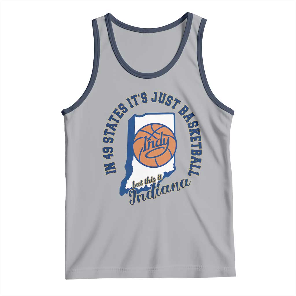 But This Is Indiana Basketball Tank Top Indy Hoops Pride Sport Lover TS02 Athletic Heather Navy Print Your Wear