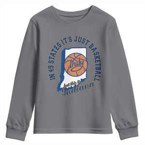 But This Is Indiana Basketball Youth Sweatshirt Indy Hoops Pride Sport Lover TS02 Charcoal Print Your Wear