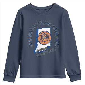 But This Is Indiana Basketball Youth Sweatshirt Indy Hoops Pride Sport Lover TS02 Navy Print Your Wear