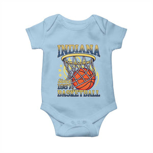 Indiana Basketball Flames Graphic Baby Onesie Vintage 1967 Fan Indy Hoops Pride TS02 Light Blue Print Your Wear