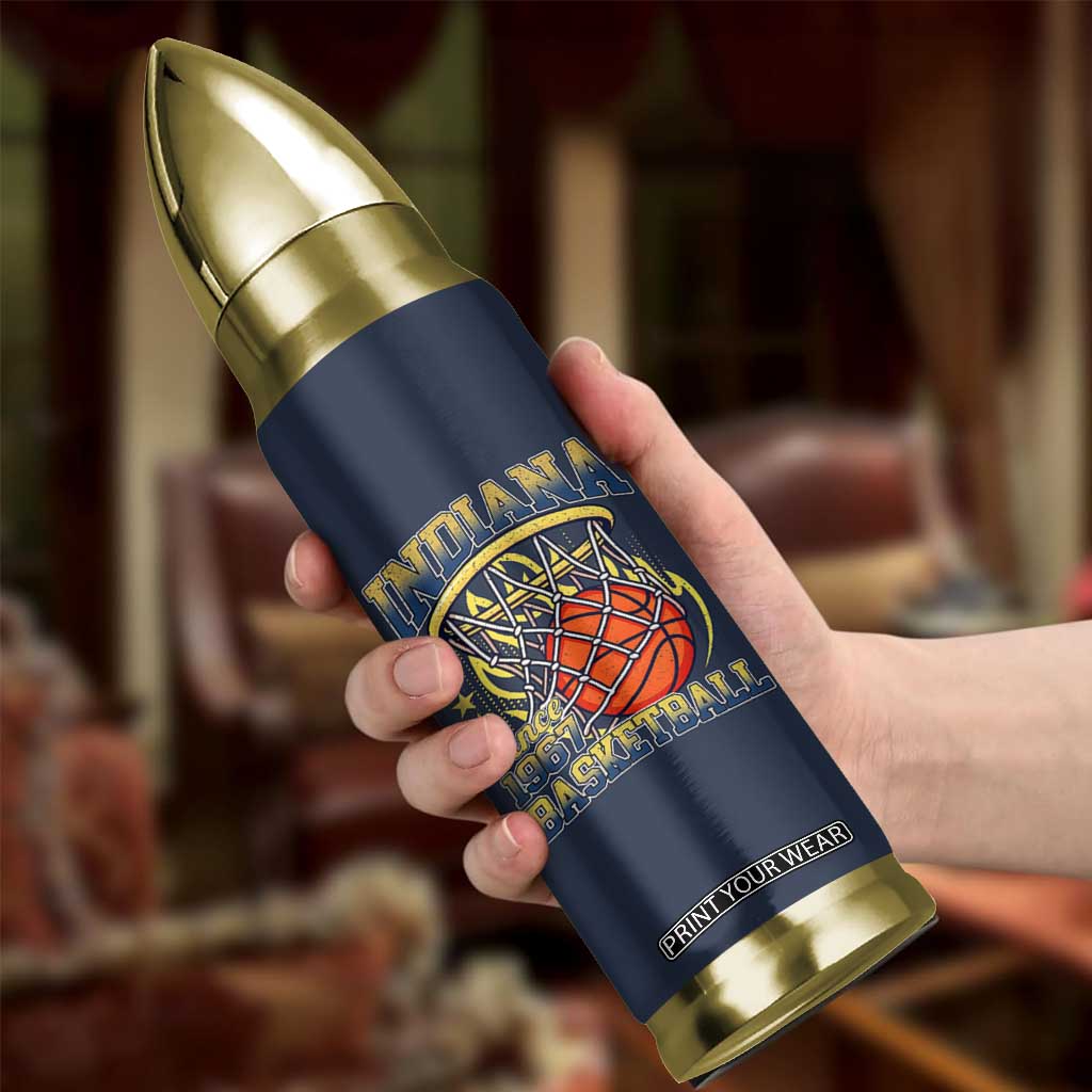 Indiana Basketball Flames Graphic Bullet Tumbler Vintage 1967 Fan Indy Hoops Pride TS02 Print Your Wear