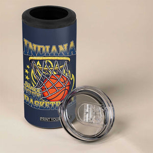 Indiana Basketball Flames Graphic 4 in 1 Can Cooler Tumbler Vintage 1967 Fan Indy Hoops Pride TS02 Print Your Wear