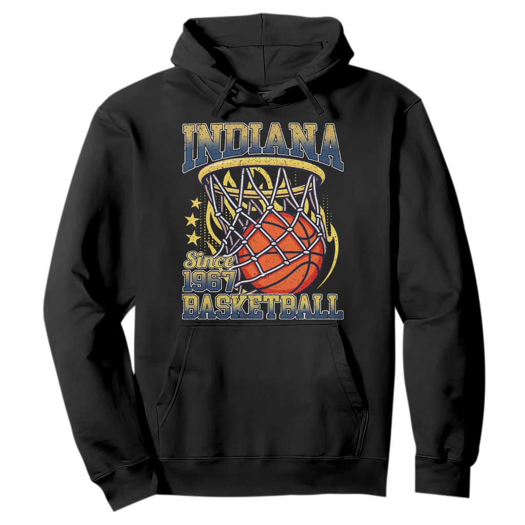 Indiana Basketball Flames Graphic Hoodie Vintage 1967 Fan Indy Hoops Pride TS02 Black Print Your Wear