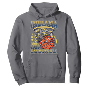 Indiana Basketball Flames Graphic Hoodie Vintage 1967 Fan Indy Hoops Pride TS02 Charcoal Print Your Wear