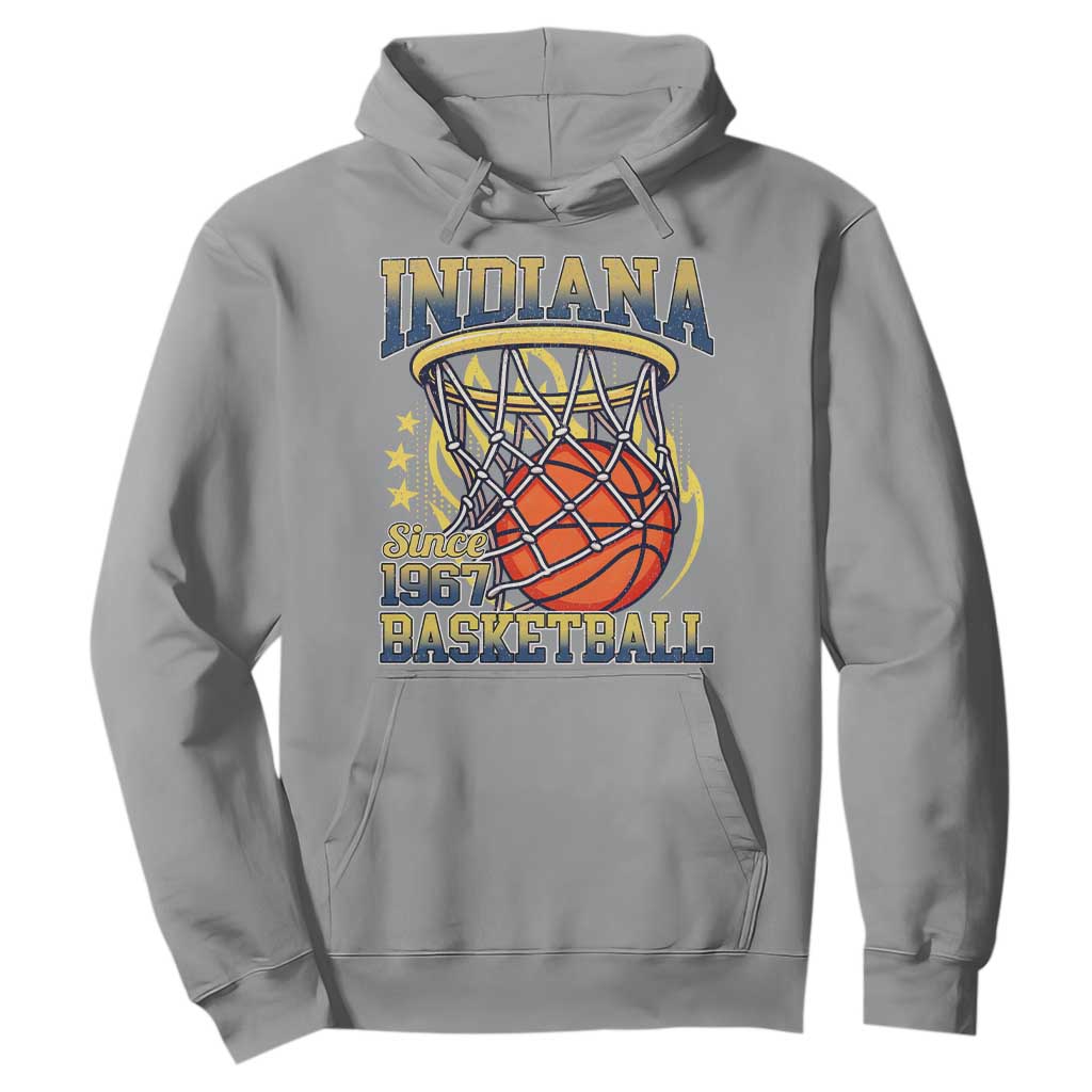 Indiana Basketball Flames Graphic Hoodie Vintage 1967 Fan Indy Hoops Pride TS02 Sport Gray Print Your Wear