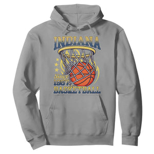 Indiana Basketball Flames Graphic Hoodie Vintage 1967 Fan Indy Hoops Pride TS02 Sport Gray Print Your Wear