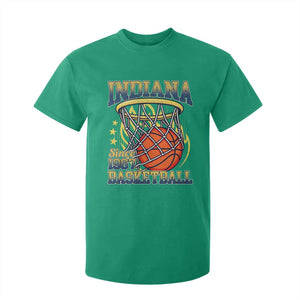 Indiana Basketball Flames Graphic T Shirt For Kid Vintage 1967 Fan Indy Hoops Pride TS02 Irish Green Print Your Wear