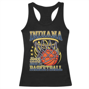 Indiana Basketball Flames Graphic Racerback Tank Top Vintage 1967 Fan Indy Hoops Pride TS02 Black Print Your Wear