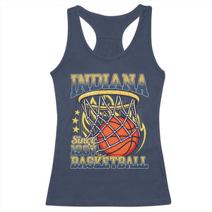 Indiana Basketball Flames Graphic Racerback Tank Top Vintage 1967 Fan Indy Hoops Pride TS02 Navy Print Your Wear