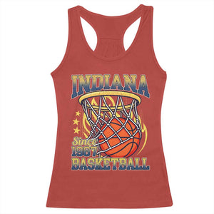 Indiana Basketball Flames Graphic Racerback Tank Top Vintage 1967 Fan Indy Hoops Pride TS02 Red Print Your Wear