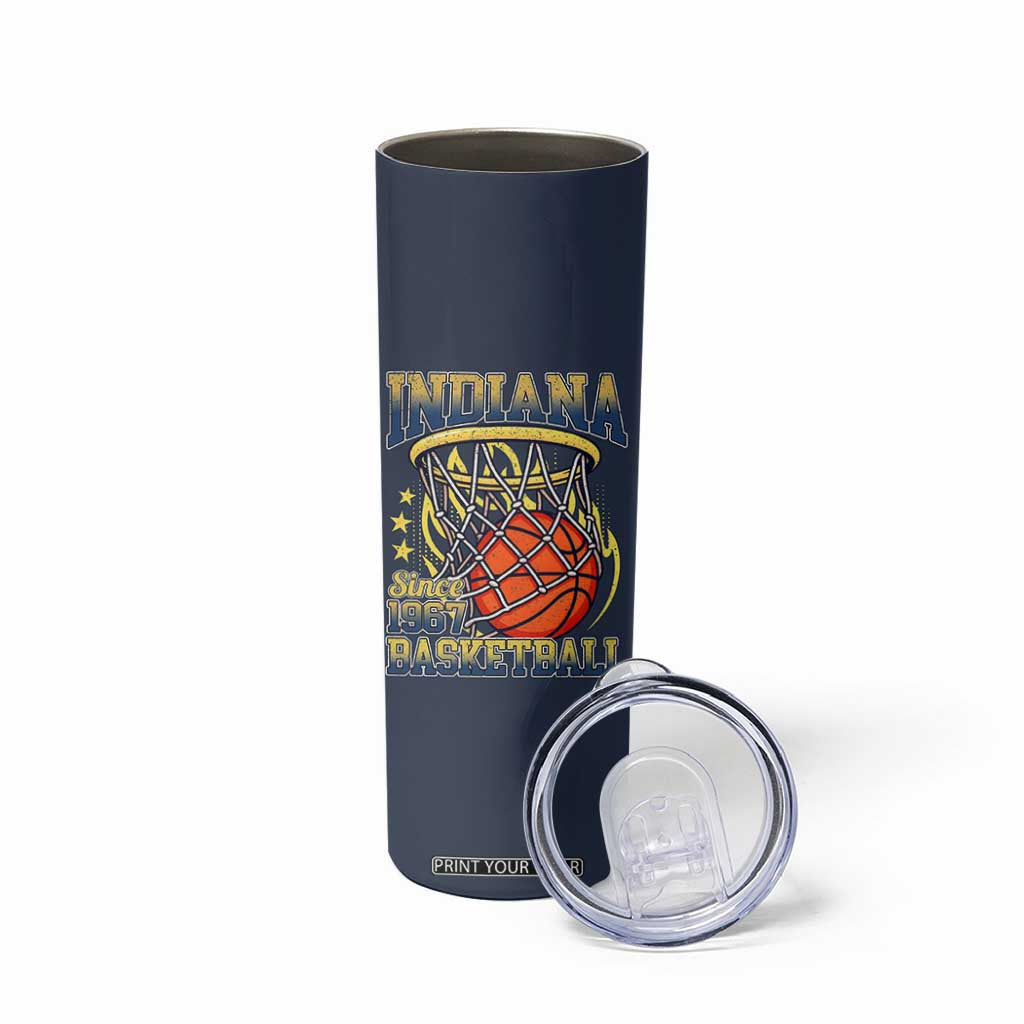 Indiana Basketball Flames Graphic Skinny Tumbler Vintage 1967 Fan Indy Hoops Pride TS02 Print Your Wear
