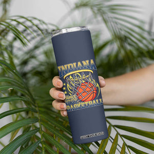Indiana Basketball Flames Graphic Skinny Tumbler Vintage 1967 Fan Indy Hoops Pride TS02 Print Your Wear