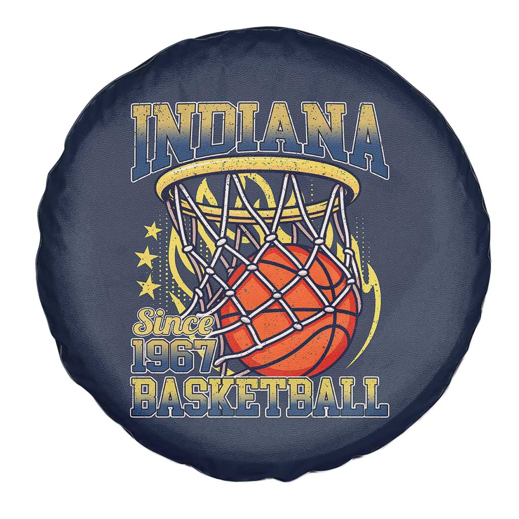 Indiana Basketball Flames Graphic Spare Tire Cover Vintage 1967 Fan Indy Hoops Pride TS02 Print Your Wear