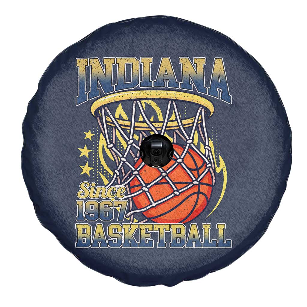 Indiana Basketball Flames Graphic Spare Tire Cover Vintage 1967 Fan Indy Hoops Pride TS02 Print Your Wear