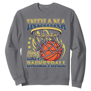 Indiana Basketball Flames Graphic Sweatshirt Vintage 1967 Fan Indy Hoops Pride TS02 Charcoal Print Your Wear