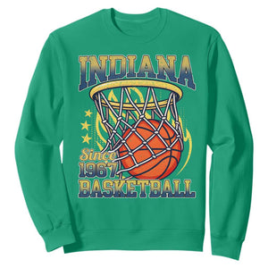 Indiana Basketball Flames Graphic Sweatshirt Vintage 1967 Fan Indy Hoops Pride TS02 Irish Green Print Your Wear