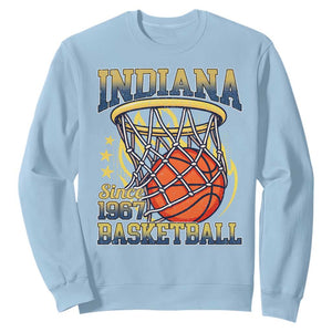 Indiana Basketball Flames Graphic Sweatshirt Vintage 1967 Fan Indy Hoops Pride TS02 Light Blue Print Your Wear