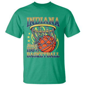 Indiana Basketball Flames Graphic T Shirt Vintage 1967 Fan Indy Hoops Pride TS02 Irish Green Print Your Wear