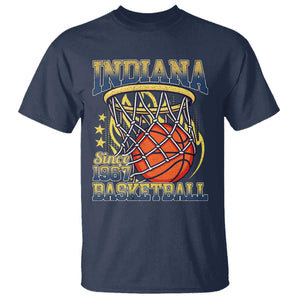 Indiana Basketball Flames Graphic T Shirt Vintage 1967 Fan Indy Hoops Pride TS02 Navy Print Your Wear