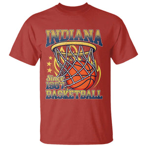 Indiana Basketball Flames Graphic T Shirt Vintage 1967 Fan Indy Hoops Pride TS02 Red Print Your Wear